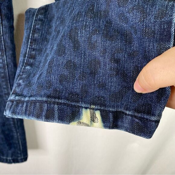 Roz & Ali Jeans Women's 16 Plus Size Leopard Print Skinny Denim Stretch Pockets - Picture 5 of 11
